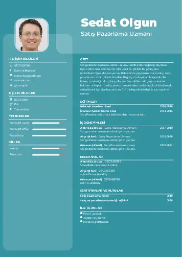 Satış Pazarlama CV Örnekleri cv indir